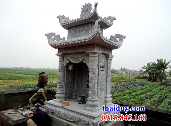 Bán báo giá 43 lăng mộ hai mái thờ chung gia đình dòng họ bằng đá khối tự nhiên tại Lào Cai
