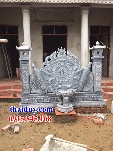 Bán bức bình phong cuốn thư bằng đá mỹ nghệ Ninh Bình thiết kế đơn giản