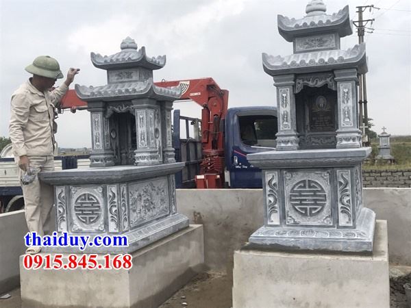 Bán sẵn 63 lăng mộ bằng đá tự nhiên thiết kế đơn giản hai mái tại Bình Thuận