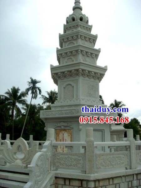 Bán sẵn mộ tháp bằng đá trắng tự nhiên Ninh Bình cất để tro cốt hỏa táng
