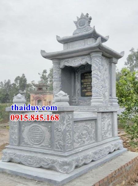 Điêu khắc 40 lăng mộ hai mái bằng đá xanh Thanh hóa giá tốt tại Đồng Tháp