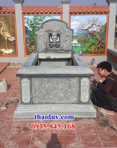 Hình ảnh lăng mộ bằng đá mỹ nghệ cao cấp không mái thiết kế đơn giản tại Vĩnh Phúc