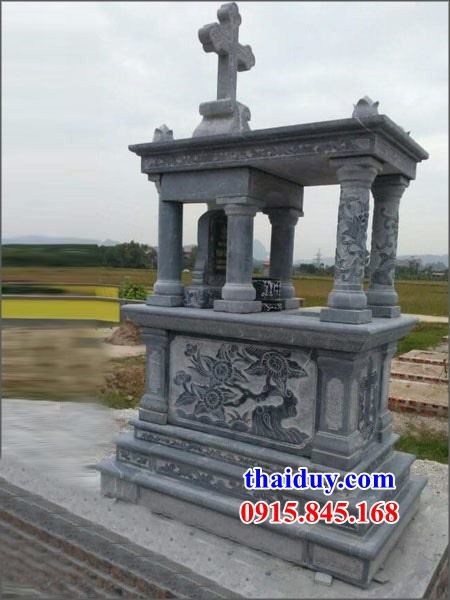Hình ảnh lăng mộ công giáo bằng đá cao cấp một mái thiết kế độc đáo hiện đại tại Gia Lai