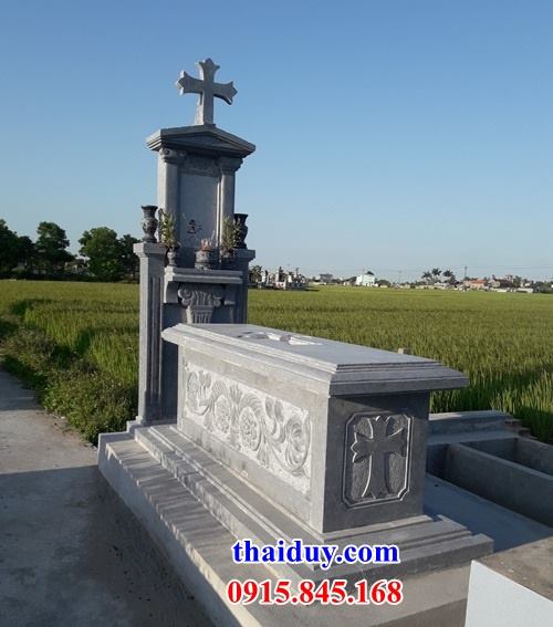 Hình ảnh lăng mộ đá không mái thiết kế phong thuỷ tại Phú Thọ