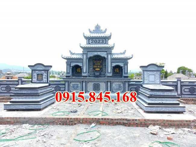 Hình ảnh lăng mộ ông bà bố mẹ đá cao cấp một mái đẹp tại Thái Nguyên
