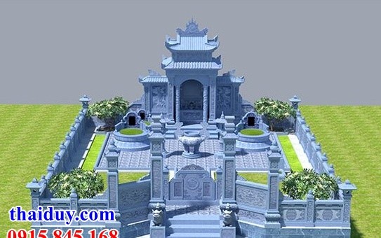 Hình ảnh lăng thiêt kế khu lăng mộ đá cao cấp hai mái hiện đại tại Phú Yên