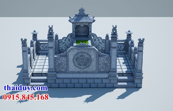 Hình ảnh thiết kế khu lăng mộ một mái bằng đá mỹ nghệ cao cấp hiện đại tại Bình Định