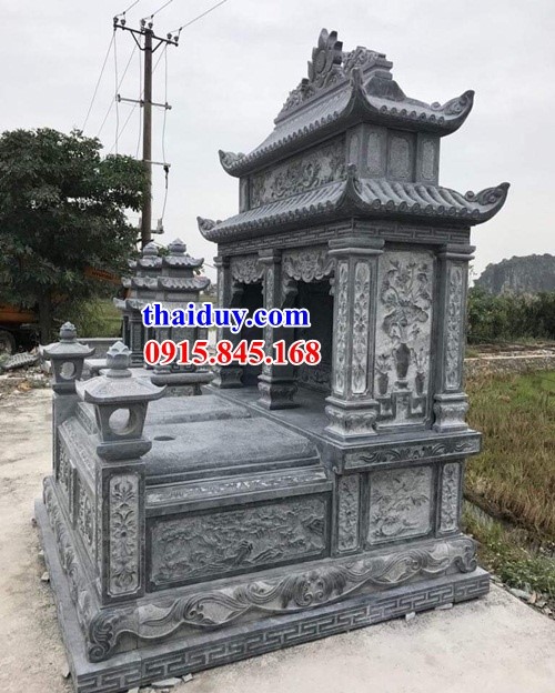 Hoa văn lăng mộ hai mái bằng đá đẹp tại Sơn La