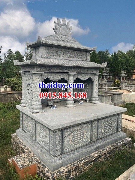 Làm 36 lăng mộ hai mái thờ chung ông bà bố mẹ bằng đá tự nhiên cất hũ tro cốt tại Bắc Ninh