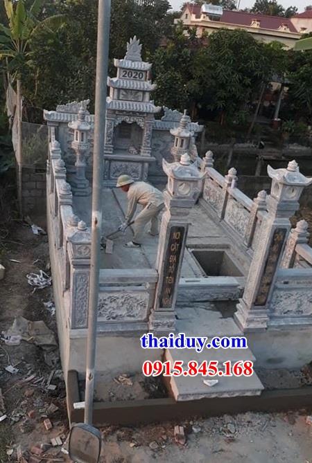 Làm 38 lăng mộ ba đao 3 mái nghĩa trang dòng tộc bằng đá phong thủy Thanh Hóa tại Đắk Lắk