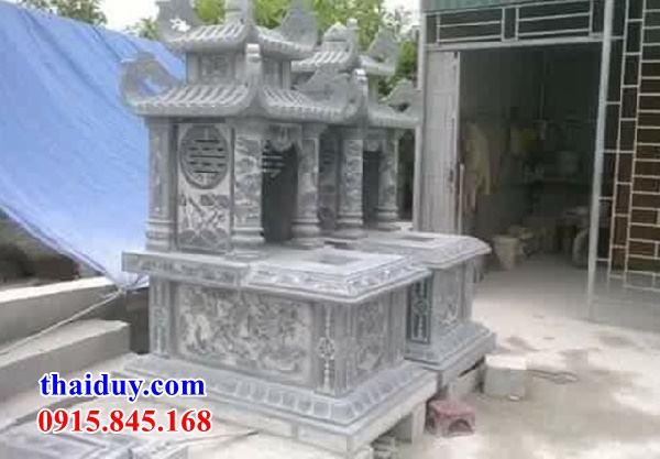Làm 42 lăng mộ hai đao hai mái bằng đá chạm khắc hoa văn đẹp tại Thái Nguyên