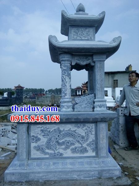 Lắp đặt 45 lăng mộ hai mái đơn giản bằng đá chạm khắc rồng đẹp nhất tại Hà Giang