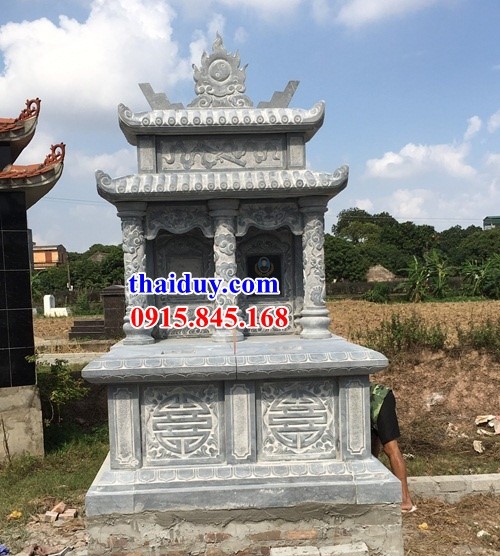 Lắp đặt 45 lăng mộ hai mái thờ ông bà bố mẹ bằng đá xanh đẹp nhất tại Hà Giang