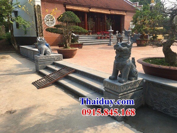 Mẫu 10 tượng nghê đá đền chùa chuẩn phong thủy điêu khắc tinh xảo
