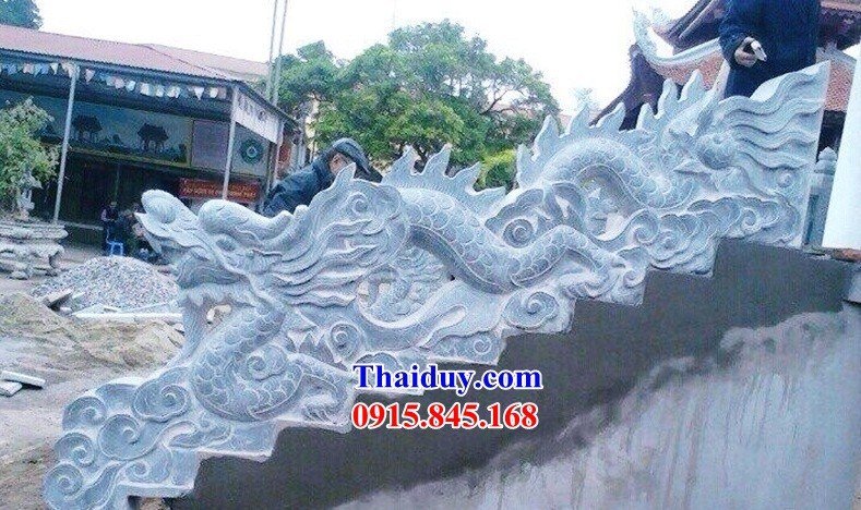 Mãu ảnh rồng đá bậc thềm nhà thờ họ cao cấp tại Bình Thuận