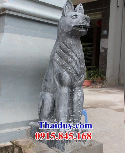 Mẫu chó trấn yểm đền chùa biệt thự bằng đá tự nhiên cao cấp tại Lai Châu