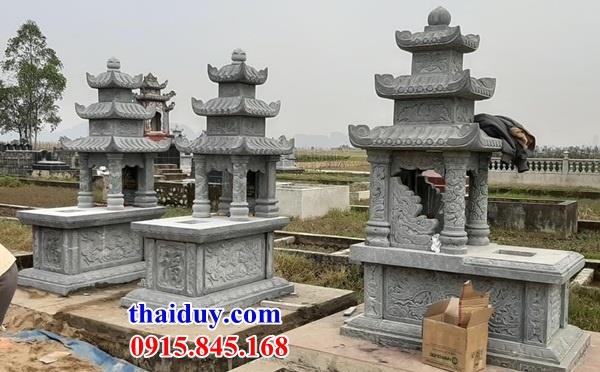 Mẫu lăng mộ ba đao ba mái bằng đá nguyên khối đẹp nhất tại Lai Châu