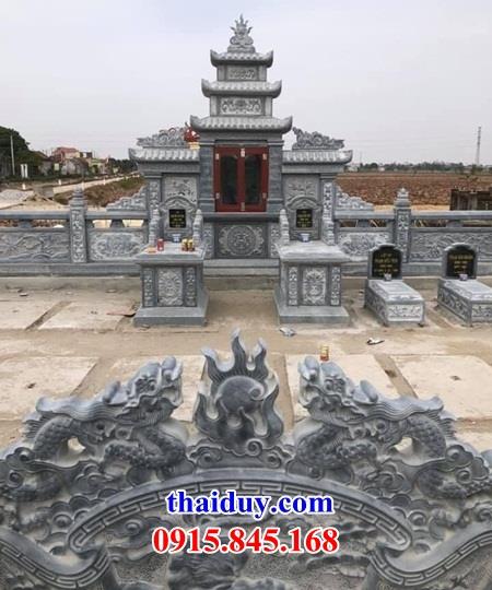 Mẫu lăng mộ ba đao thờ chung gia tộc bằng đá thiết kế hiện đại đẹp nhất tại Lai Châu