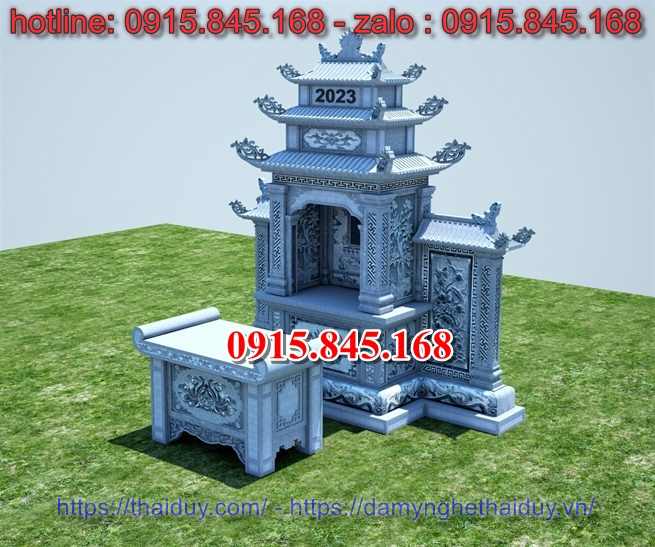 Mẫu lăng mộ đá hai mái thiết kế đẹp tại Đà Nẵng - giá địa chỉ bán 2025