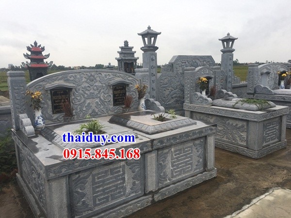 Mẫu lăng mộ đá mỹ nghệ Ninh Bình không mái tại An Giang