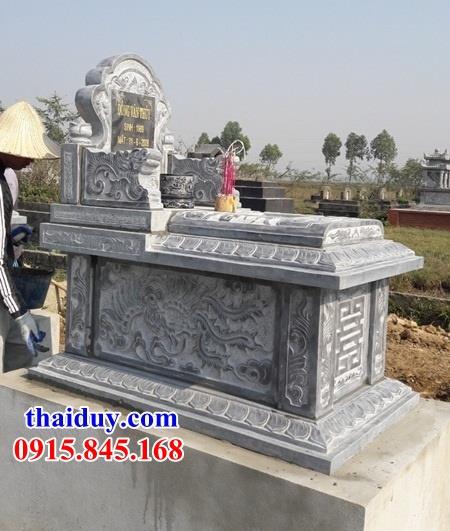 Mẫu lăng mộ đá tam cấp không mái cao cấp tại Hoà Bình