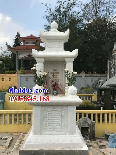 Mẫu lăng mộ hai mái bằng đá trắng cao cấp sang trọng thiết kế đẹp tại Đà Nẵng