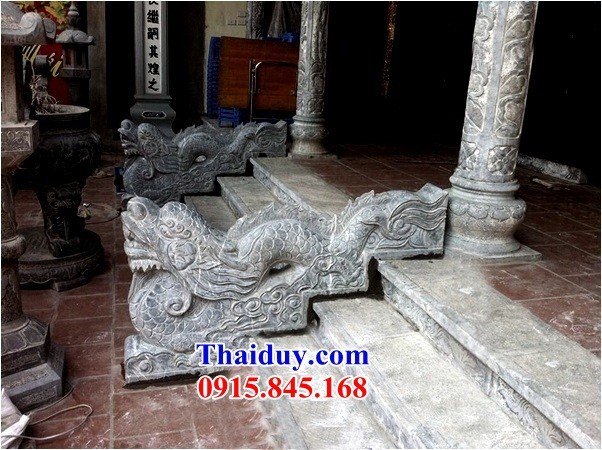 Mẫu rồng đá trắng bậc thềm tam cấp đơn giản đẹp tại Tiền Giang