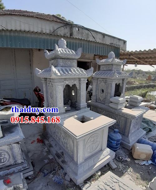 Thi công 37 lăng mộ hai đao bằng đá bán báo giá tại Bắc Giang