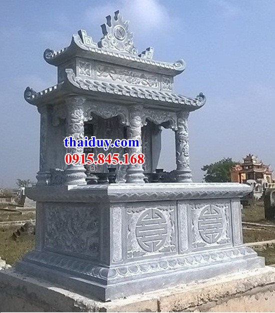 Thi công 37 lăng mộ hai đao thờ chung ông bà bằng đá xanh tự nhiên tại Bắc Giang