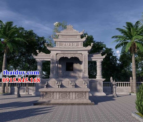 Thiết kế lăng mộ ba mái bằng đá để hũ tro cốt tại Tây Ninh