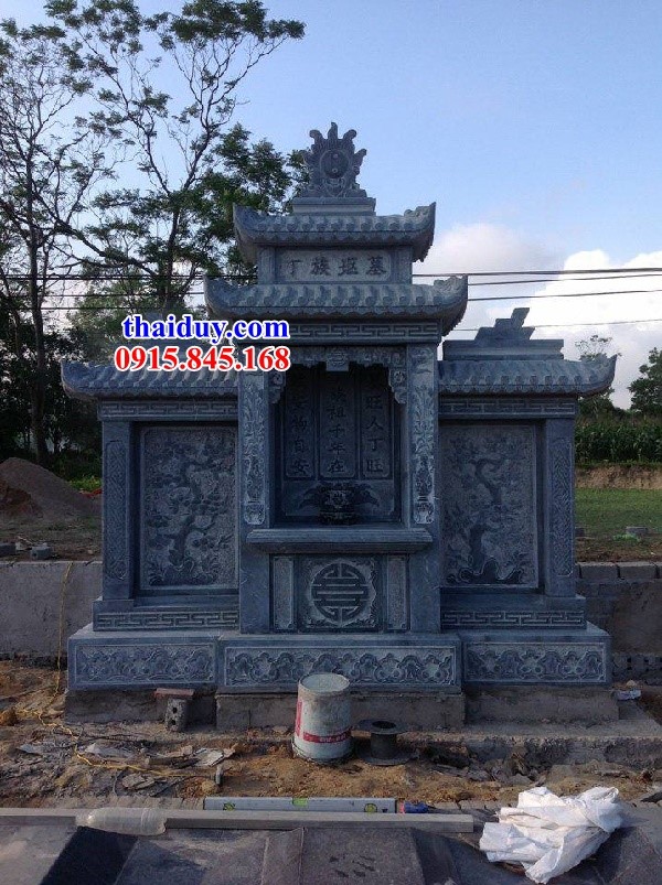 Top 35 lăng mộ hai mái thờ chung dòng họ bằng đá chạm trổ tứ quý bán chạy tại Lạng Sơn