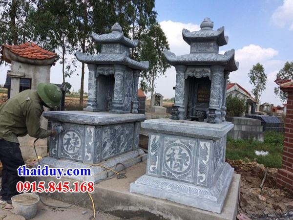Xây 46 lăng mộ hai mái đơn giản bằng đá Ninh Bình tự nhiên tại Điện Biên