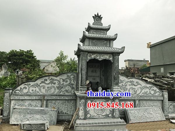 Xây cất lăng mộ ba mái bằng đá liền khối tại Nam Định
