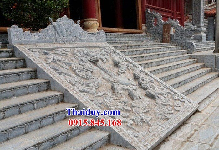 15 mẫu chiếu rồng đá bâc thềm đình chùa miếu đẹp cao cấp toàn quốc