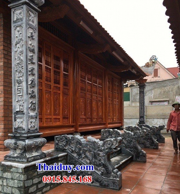 15 mẫu rồng bậc thềm nhà thờ họ bằng đá nguyên khối đẹp tại Hưng Yên