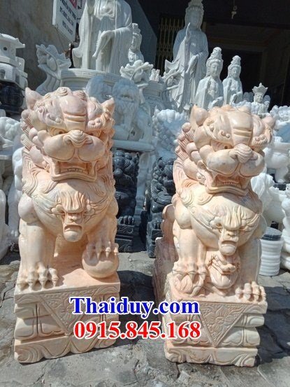 16 tượng nghê phong thủy bằng đá vàng tự nhiên cao cấp tại Việt Nam