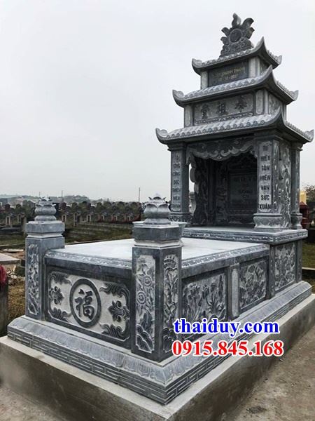 36 kiểu mộ ba mái bằng đá Ninh Bình chạm khắc tinh xảo
