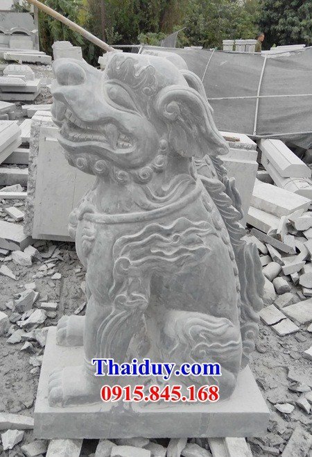 40 mẫu tượng nghê đá phong thủy cao cấp đặt ở đền chùa miếu