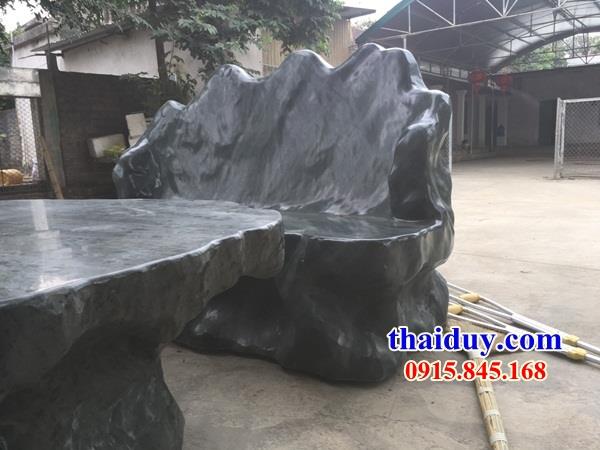 5 bộ bàn ghế bằng đá granite nguyên khối thiết kế hiện đại tại Hà Nội