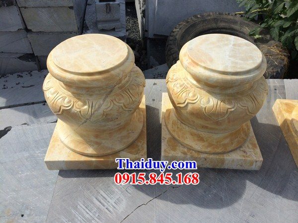 5 mẫu chân kê cột bằng đá vàng cao cấp thiết kế đơn giản tại Tiền Giang