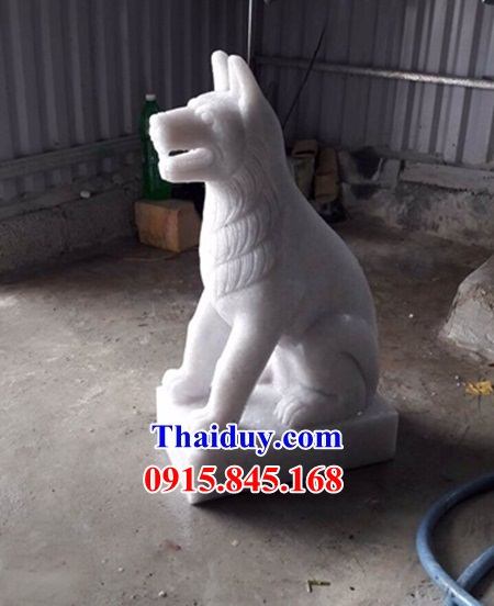 5 thiết kế tượng chó đá trắng cao cấp đẹp nhất hiện nay tại Việt Nam