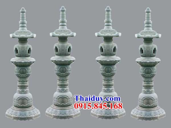 67 mẫu đôi đèn thờ đặt sân đình chùa bằng đá thiết kế đơn giản