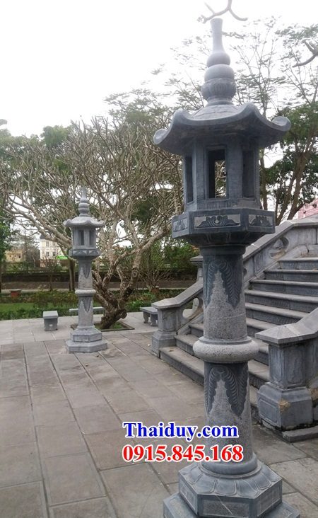 67 mẫu đôi đèn thờ đặt sân đình chùa khu di tích tưởng niệm bằng đá xanh tự nhiên