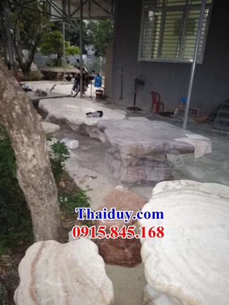 7 mẫu bộ bàn ghế sân vườn bằng đá tự nhiên cao cấp bán chạy nhất tại Bắc Giang