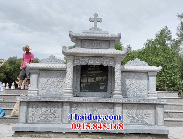Bán mộ đá đạo thiên chúa công giáo chạm khắc hoa văn giá rẻ vận chuyển toàn quốc