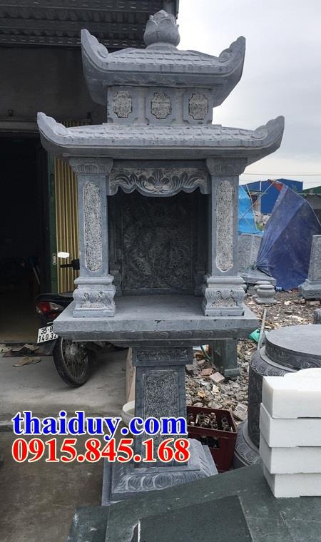 Hình ảnh bàn thờ thiên có mái che bằng đá xanh nguyên khối cao cấp đẹp tại Ninh Thuận