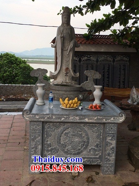 Mẫu bàn lễ khu di tích lịch sử đình chùa bằng đá mỹ nghệ Ninh Bình đẹp nhất