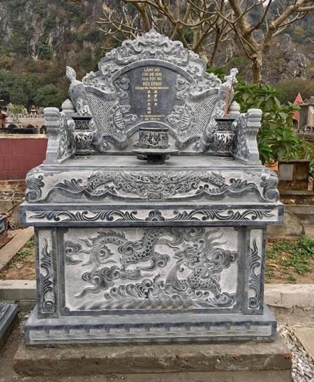 Mẫu bàn lễ ngoài sân đình đền chùa bằng đá xanh nguyên khối bán chạy nhất tại Vĩnh Phúc