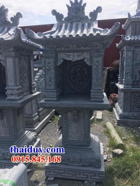 Mẫu bàn thờ thiên có mái che bằng đá xanh cao cấp chạm khắc hoa văn tại Đà Nẵng