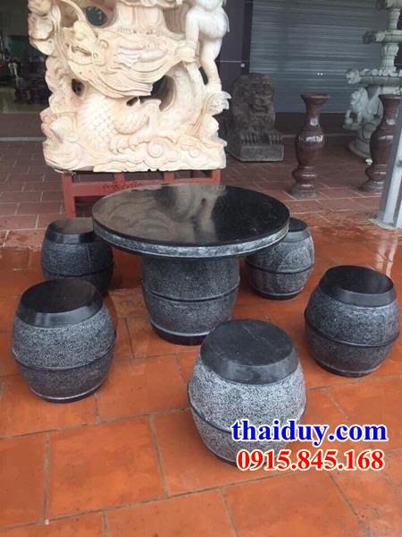 Mẫu bộ bàn ghế phong thuỷ bằng đá nguyên khối cao cấp tại Lạng Sơn